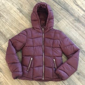 ::SOLD:: Burgundy Puffer Coat